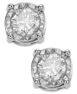 TruMiracle� Diamond Stud Earrings in 14k White Gold (3/4 ct. t.w.)   Earrings   Jewelry & Watches