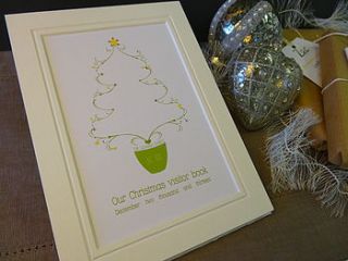 personalised christmas guest book by little fish events