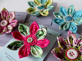 amy butler print corsage small by these charming things