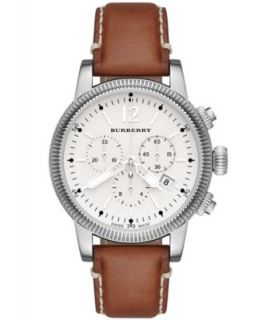 Burberry Watch, Womens Swiss Chronograph Trench Leather Strap 42mm BU7816   Watches   Jewelry & Watches