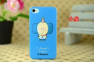 Love Little Elephant Design Case for iPhone 4 4th 4s 4g Blue Cell Phones & Accessories