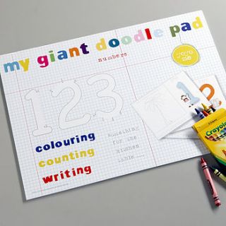 giant numbers doodle pad by yoyo me