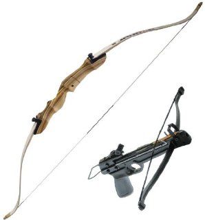 62" Take Down Recurve Bow 36lb Archery Right Hand and 50lb Pistol Crossbow Lot  Sports & Outdoors
