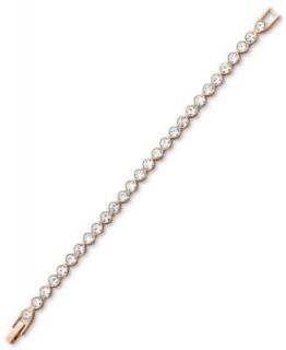 Swarovski Bracelet, Gold Tone Square Cut Crystal Tennis Bracelet   Fashion Jewelry   Jewelry & Watches
