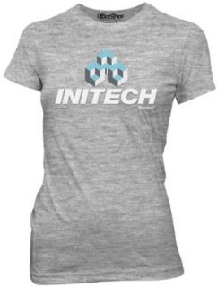 Office Space Initech Logo Heathered Grey Juniors Tee Movie And Tv Fan T Shirts Clothing