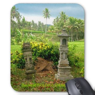 Balinese Rice Field Shrines Mousepads