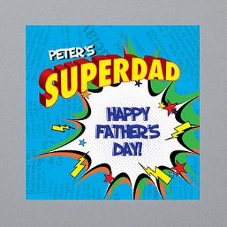 personalised superdad father's day card by bonnie blackbird