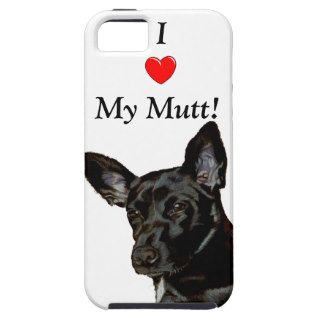 I Heart My Mutt Black Dog iPhone 5 Case