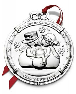 CLOSEOUT Wallace Christmas Ornament, 2013 Silver Plated 2nd Edition Friends and Family Snowman   Holiday Lane