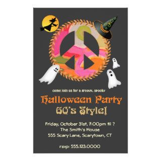 60's Theme Halloween Party Flyer