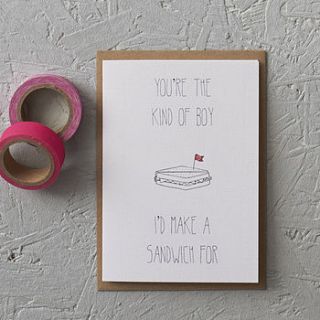 you're the kind of boy valentine's card by heidi nicole