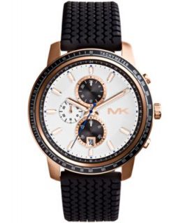 Michael Kors Mens Chronograph Scout Black Silicone Strap 43mm MK8317   Watches   Jewelry & Watches