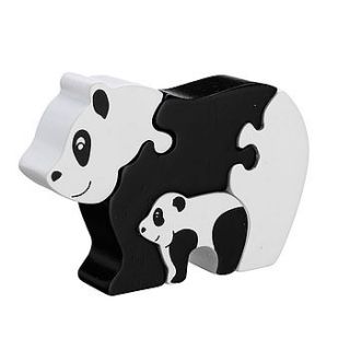 eco friendly panda and baby toddler jigsaw by little baby company