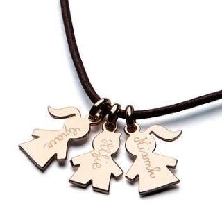 personalised charm necklace by merci maman