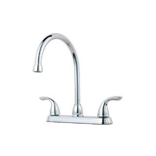Pfister G136 200S Series 2 Handle Kitchen Faucet, Stainless Steel   Touch On Kitchen Sink Faucets  