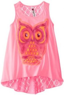 Beautees Girls 7 16 Neon Owl Tank Top Clothing