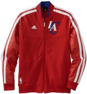 NBA adidas Los Angeles Clippers On Court Weekday Full Zip Track Jacket   Red  Sports Fan Outerwear Jackets  Sports & Outdoors
