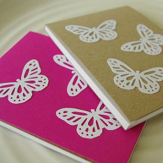 fluttering butterflies notepad by lolly & boo lampshades