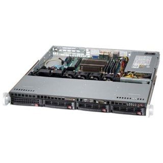 Supermicro SuperServer LGA1150 350W 1U Rackmount Server Barebone System, Black SYS 5018D MTLN4F Computers & Accessories
