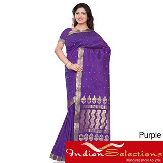 Benares Art Silk Sari/ Saree Fabric (India) Indian Selections Women's Clothing