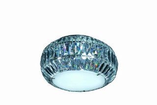 Artcraft Lighting AC131 Stellar Contemporary 4 Light Flush Mount Ceiling Light In Crystal Glassware With Frosted White Bottom Diffuser   Close To Ceiling Light Fixtures  