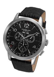 Stuhrling Original Men's 132XL.33151 Navigator De Leon Swiss Quartz Black Watch Watches
