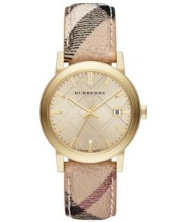 Burberry Watch, Womens Swiss Haymarket Check Fabric Strap 38mm BU9025   Watches   Jewelry & Watches