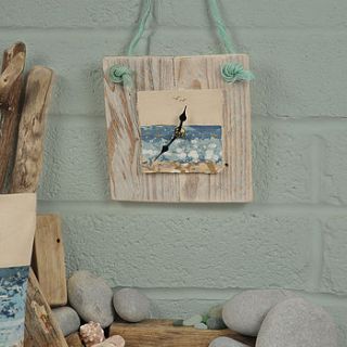 coastal ceramic clock small by katie mac ceramics