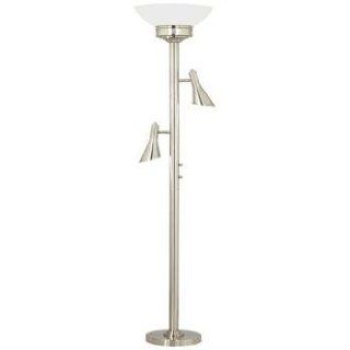Possini Euro Light Blaster Torchiere Lamp With Side Lights   Floor Lamps  