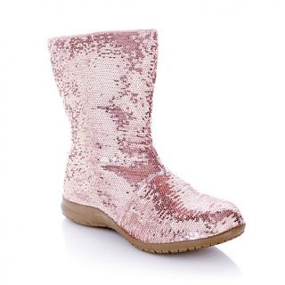 Joan Boyce "Emily" Sequined Boot with Faux Fur Lining