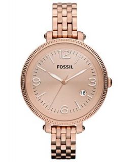 Fossil Womens Heather Rose Gold Tone Stainless Steel Bracelet Watch 42mm ES3130   Watches   Jewelry & Watches