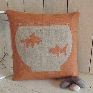 goldfish bowl cushion by rustic country crafts