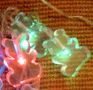 childrens' teddy bear string lights by sleepyheads
