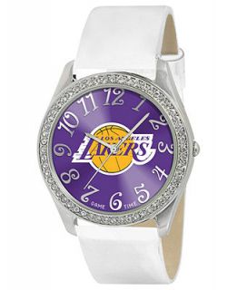 Game Time Watch, Womens Los Angeles Lakers White Leather Strap 40mm NBA GLI LAL   Watches   Jewelry & Watches