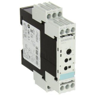 Siemens 3RP1505 1AQ30 Solid State Time Relay, Industrial Housing, 22.5mm, Screw Terminal, 8 Function, 1 CO Contact Elements, 0.05s 100h Time Range, AC/DC 24 100 127VAC Control Supply Voltage