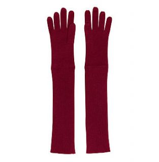 cashmere rib cuff elbow gloves by ocabini
