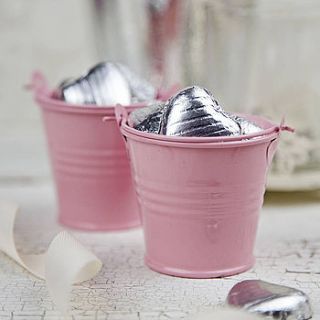 set of ten metal favour pails by hope and willow