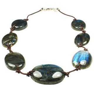 labradorite necklace by flora bee