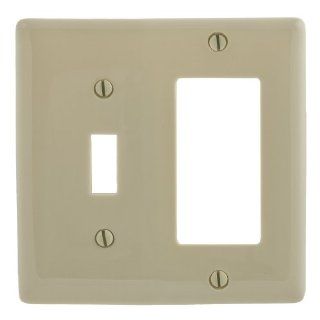 Bryant Electric NP126I 2 Gang 1 Toggle 1 Decorator/GFCI Wall Plate, Ivory   Switch Plates  