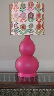 goa in deep pink, pink cut flowers shade by the wooden lamp company