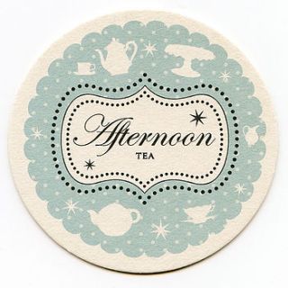 afternoon tea coaster invitations by aliroo