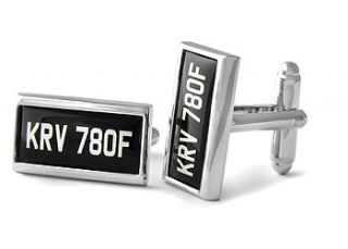 personalised car number plate cufflinks by me and my car