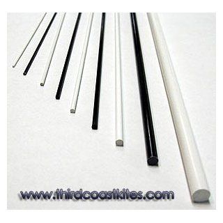 Solid White Fiberglass Rods   .125" diameter (1/8") / 48" length Toys & Games