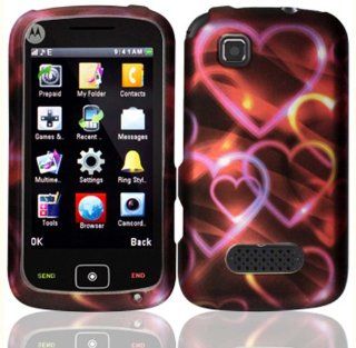 Colorful Hearts Design Hard Case Cover for Motorola EX124G EX128 EX128G EX124 Kingfisher EX122 Cell Phones & Accessories