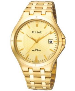 Pulsar Watch, Mens Gold Tone Stainless Steel Bracelet PXN152   Watches   Jewelry & Watches