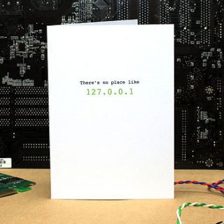 there's no place like home card by geek cards for the love of geek