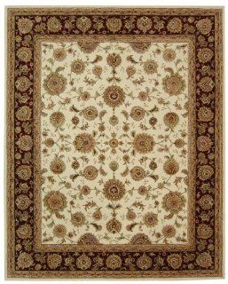 Persian Court Shah Abbasi PC123C Ivory / Red Oriental Rug Size 5' x 8' Rectangle   Machine Made Rugs