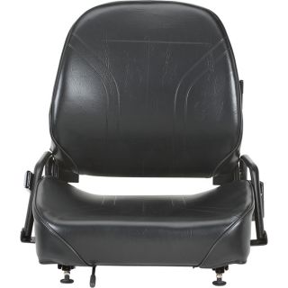 Wise Universal Forklift Seat — Black, Model# WM1107  Forklift   Material Handling Seats