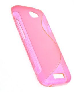 CASE123 Hot Pink Soft TPU Gel Grip Skin Case Cover for T mobile HTC One S (Ville) Cell Phones & Accessories