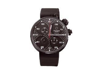 Meccaniche Veloci Men's W123K115372017 Quattro Valvole Automatic Black PVD Titanium Carbon Fiber Black Dial Rubber Chronograph Watch Watches